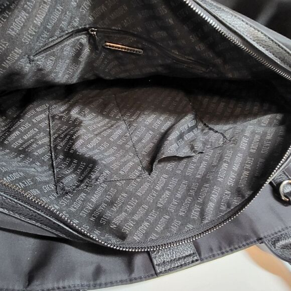 Steve Madden Black Soft Quilted Tote / Briefcase  / Diaper Bag - Picture 8 of 8